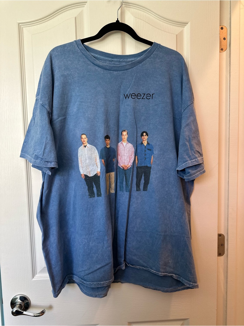Weezer Blue Album Tour T-Shirt Men’s Blue Graphic Band Tee 3XL